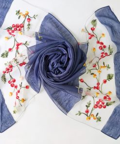 khăn lụa thêu hoa