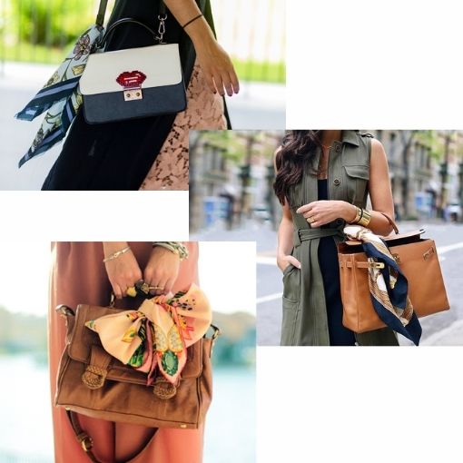 khăn turban buộc túi xách