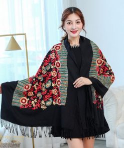 khăn choàng cashmere thêu