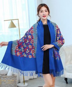 khăn choàng cashmere thêu