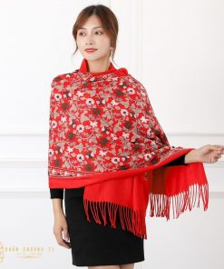 khăn dạ thêu đẹp cao cấp